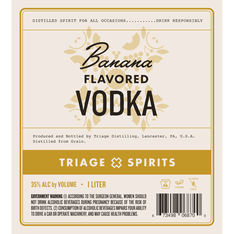 Banana Vodka label