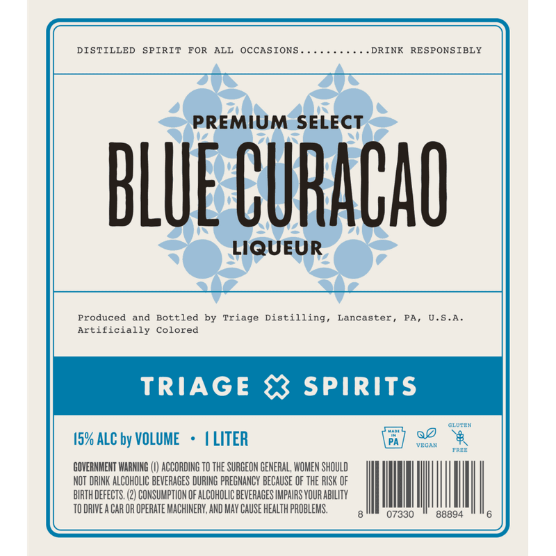 Blue Curacao label