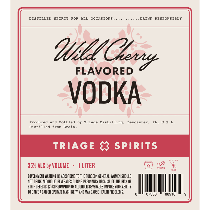 Cherry Vodka label