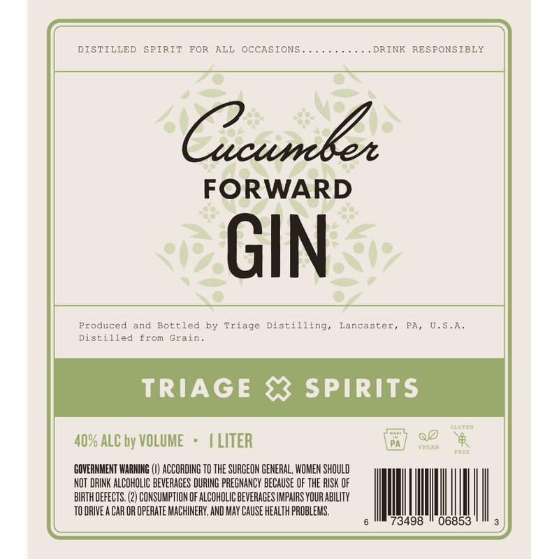 Cucumber Gin label