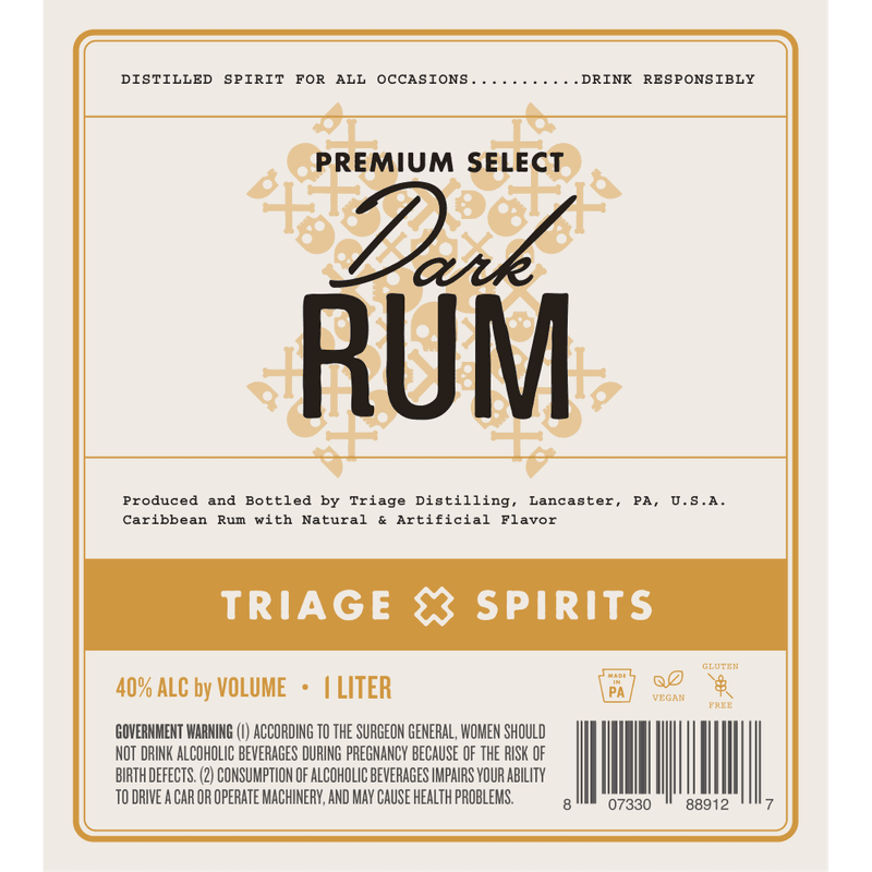 Dark Rum label