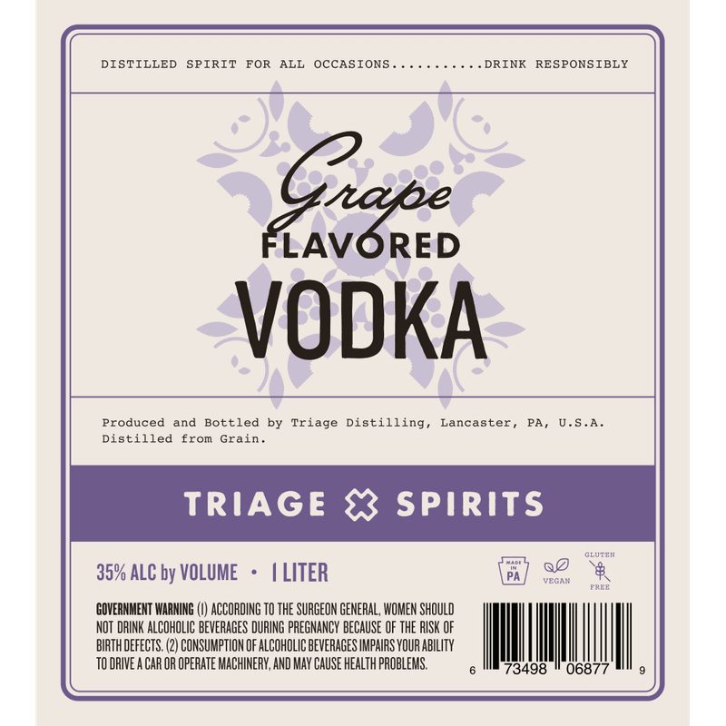 Grape Vodka label