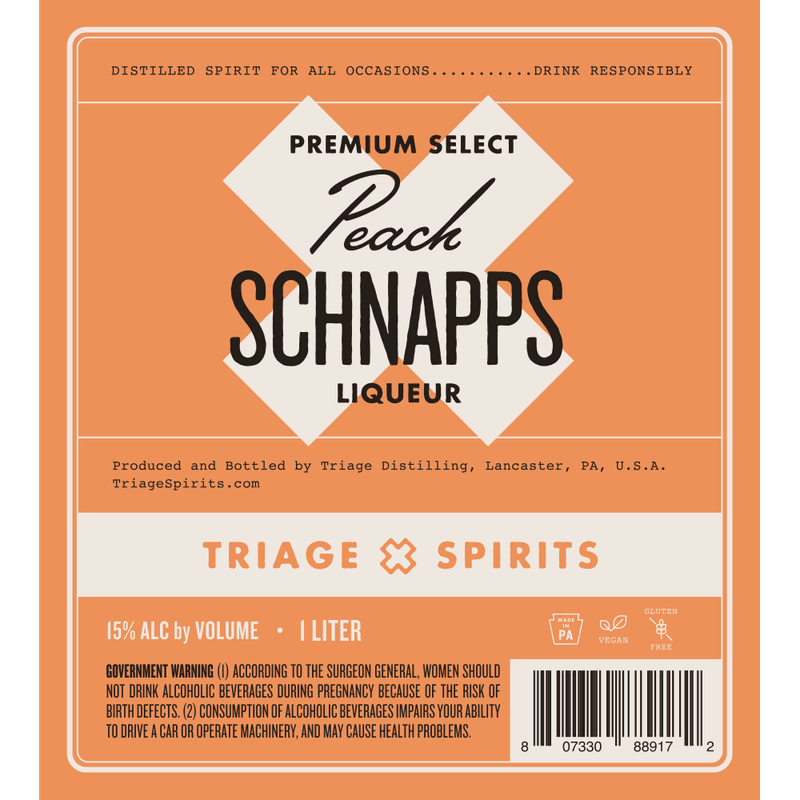 Peach Schnapps label