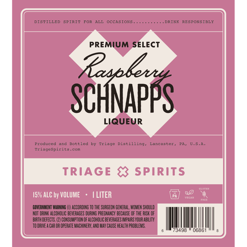 Raspberry Schnapps label