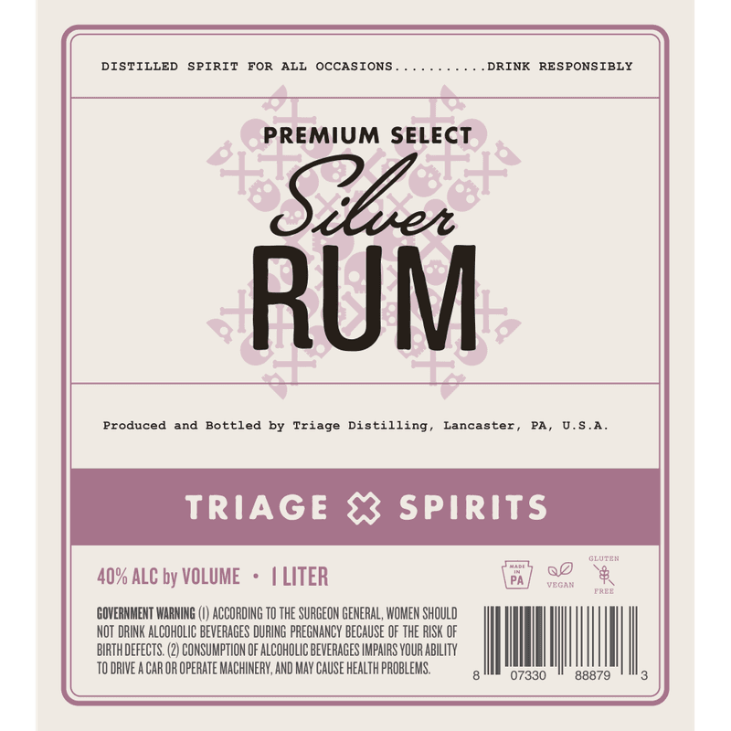 Silver Rum label