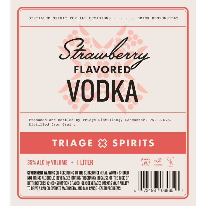 Strawberry Vodka label