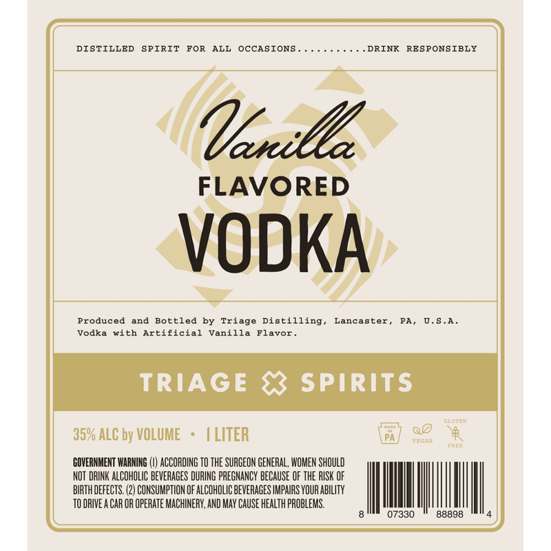 Vanilla Vodka label