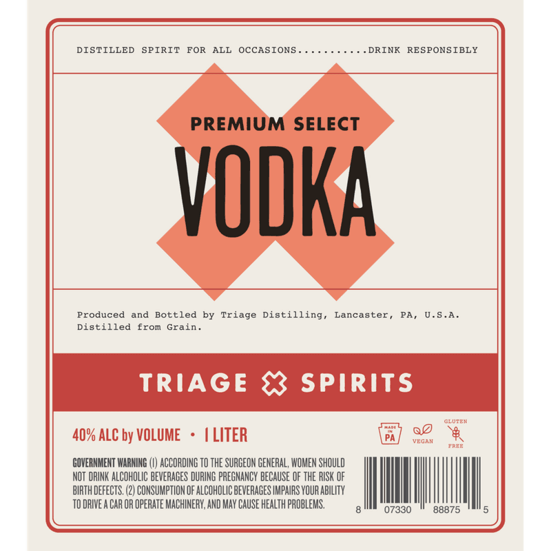 Vodka label