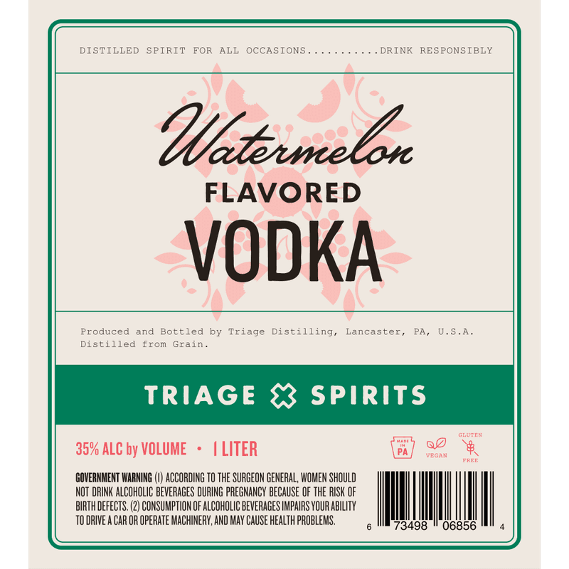 Watermelon Vodka label